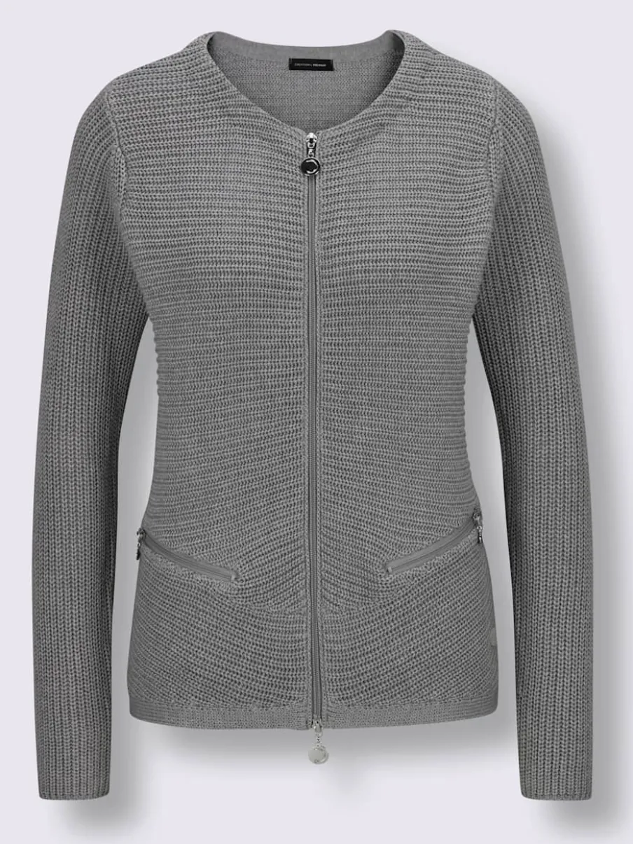Veste en tricot mélange coton et lyocell de qualité