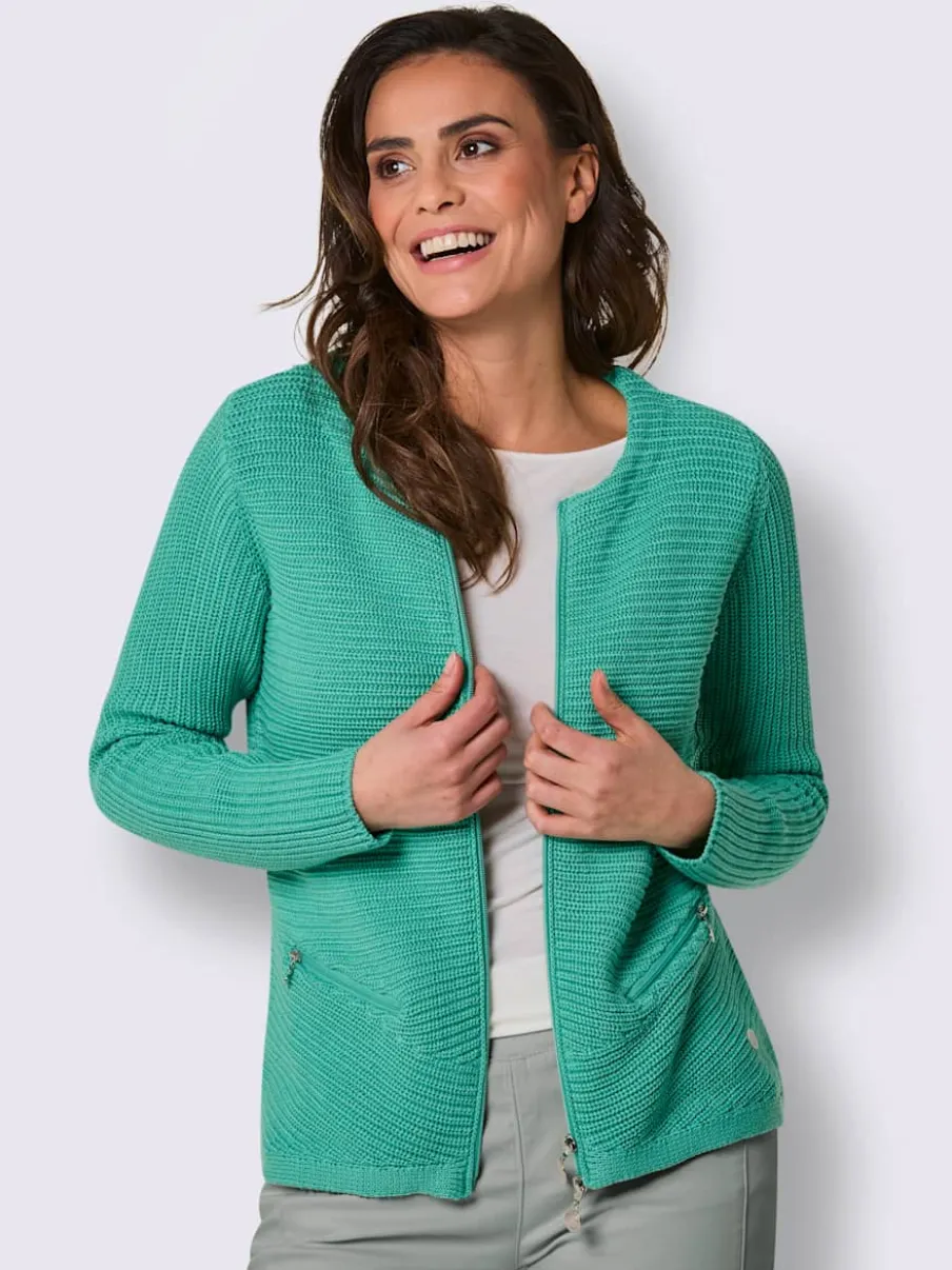 Veste en tricot mélange coton et lyocell de qualité