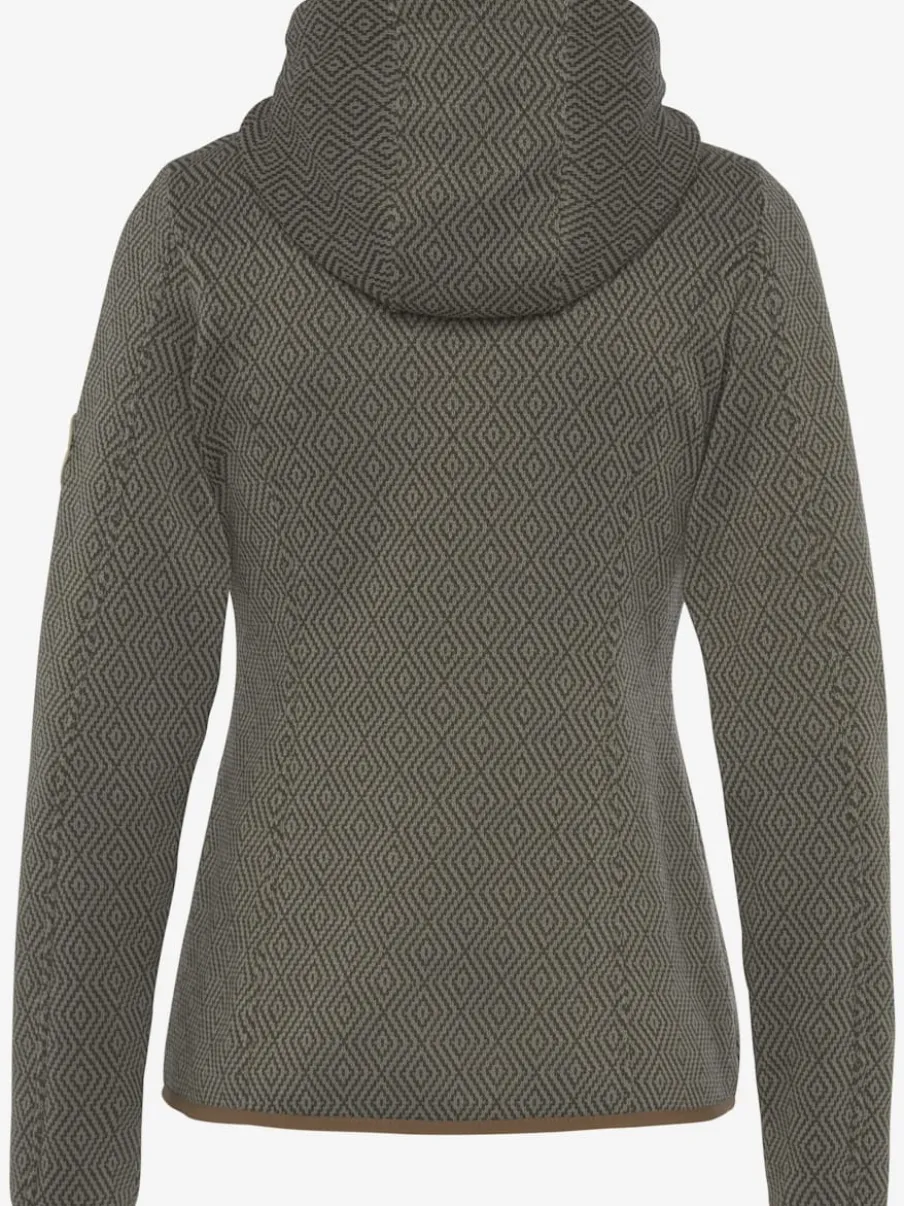 Veste en tricot polaire avec capuche et glissière à poches