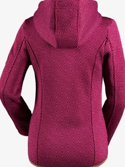 Veste en tricot polaire avec capuche et glissière à poches