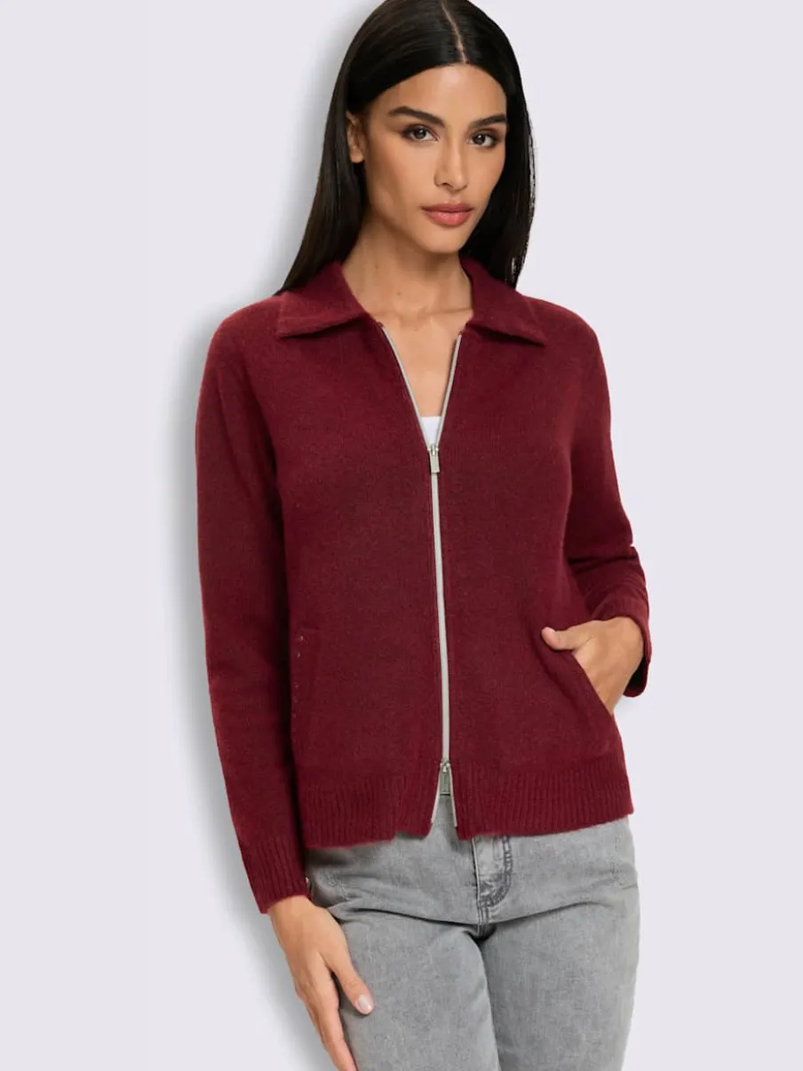 Veste en tricot rivets sur les poches