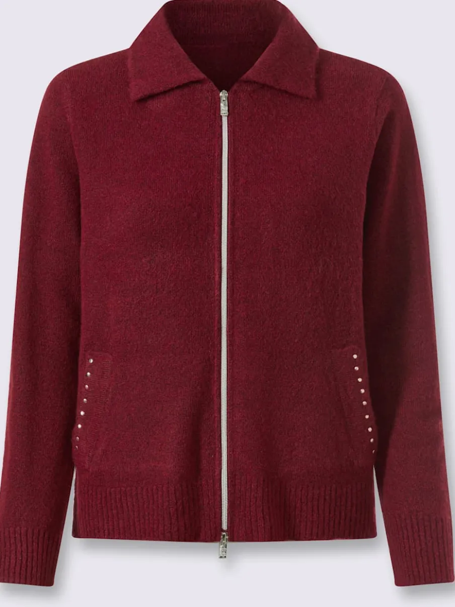 Veste en tricot rivets sur les poches