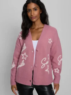 Veste en tricot superbe mélange de matières