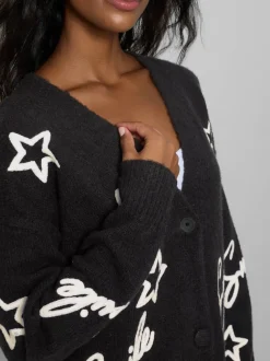 Veste en tricot superbe mélange de matières