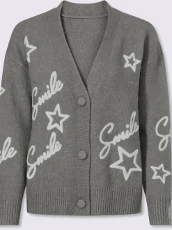Veste en tricot superbe mélange de matières