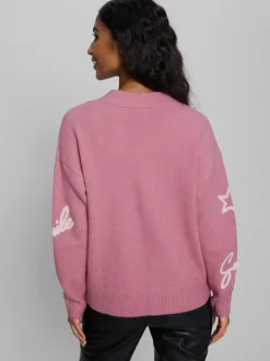 Veste en tricot superbe mélange de matières