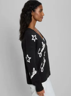 Veste en tricot superbe mélange de matières