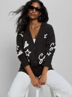 Veste en tricot superbe mélange de matières