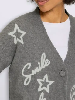 Veste en tricot superbe mélange de matières