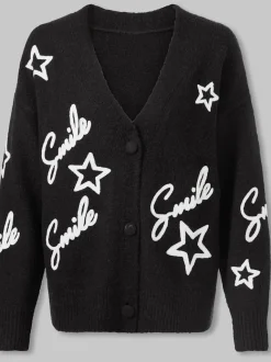 Veste en tricot superbe mélange de matières