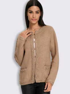 Veste en tricot torsade tendance