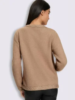 Veste en tricot torsade tendance