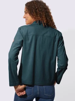 Veste en velours côtelé avec col chemise et poches