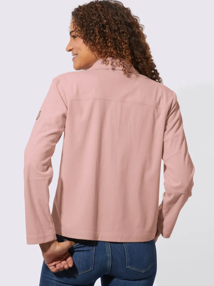 Veste en velours côtelé avec col chemise et poches