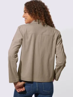 Veste en velours côtelé avec col chemise et poches