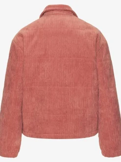 Veste en velours côtelé à col haut avec zip entier
