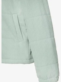 Veste en velours côtelé à col haut avec zip entier