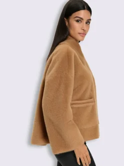 Veste imitation fourrure imitation fourrure douce