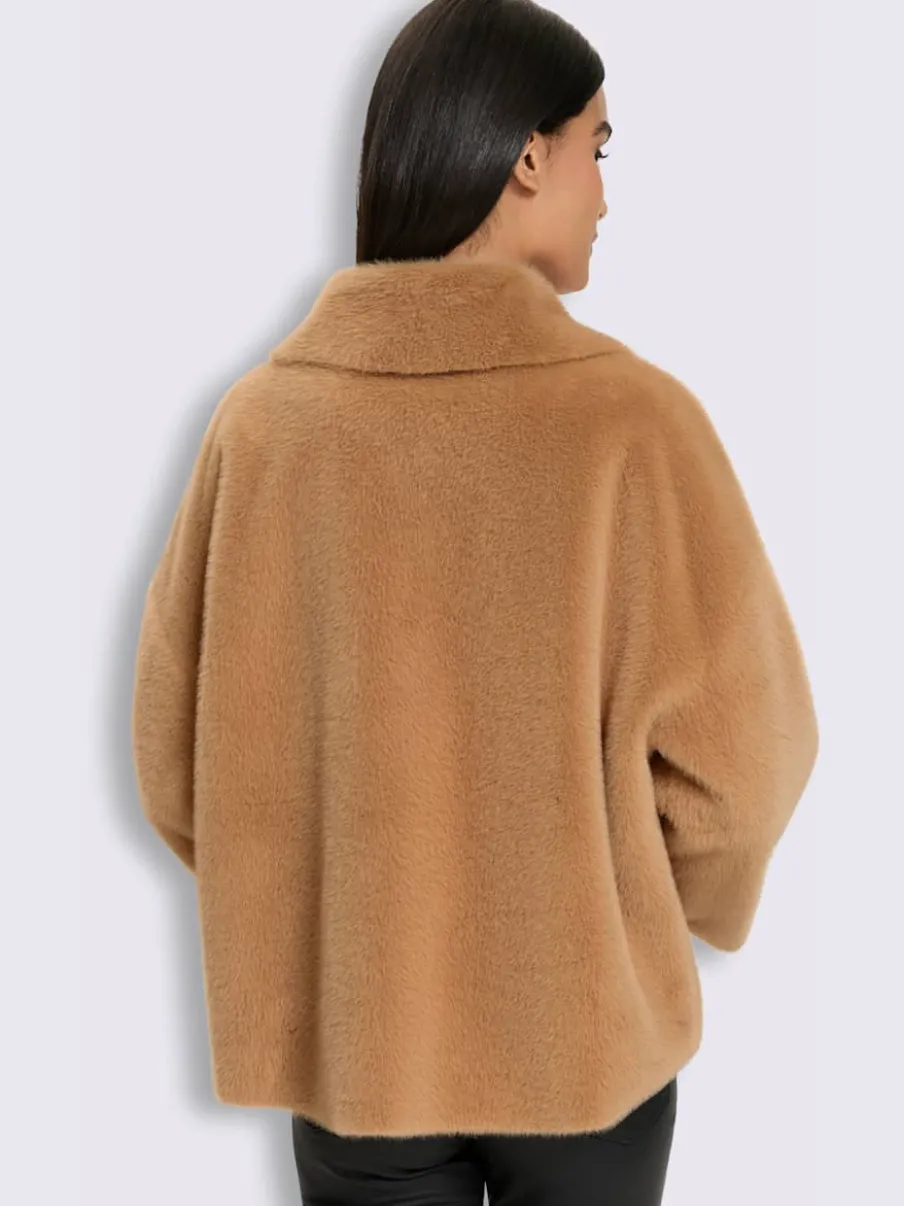 Veste imitation fourrure imitation fourrure douce
