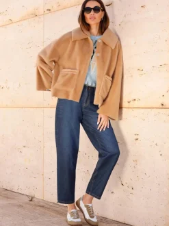 Veste imitation fourrure imitation fourrure douce