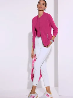 Veste légère avec col rond et poches pratiques