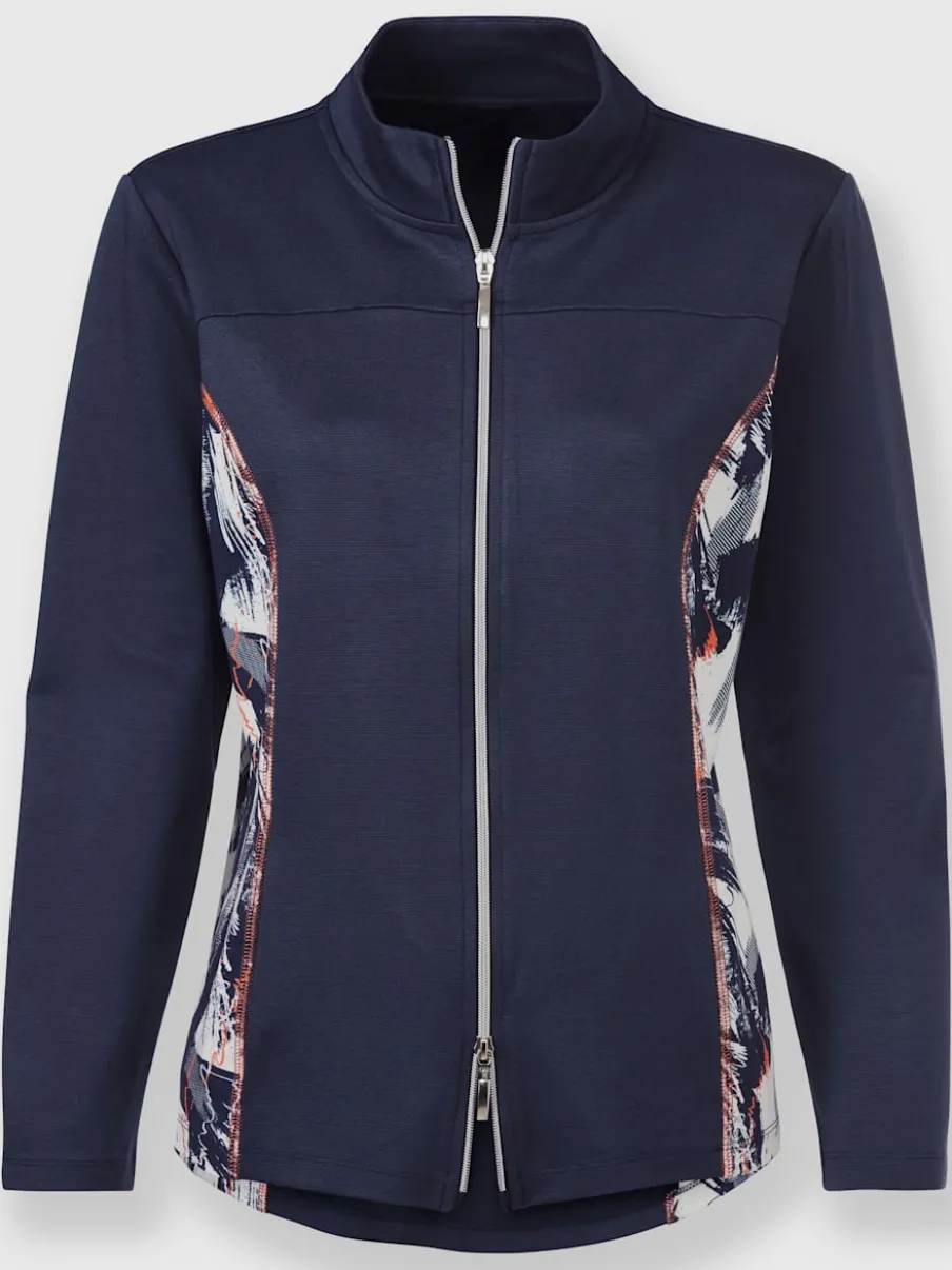 Veste légère avec empiècements contrastés et poches pratiques