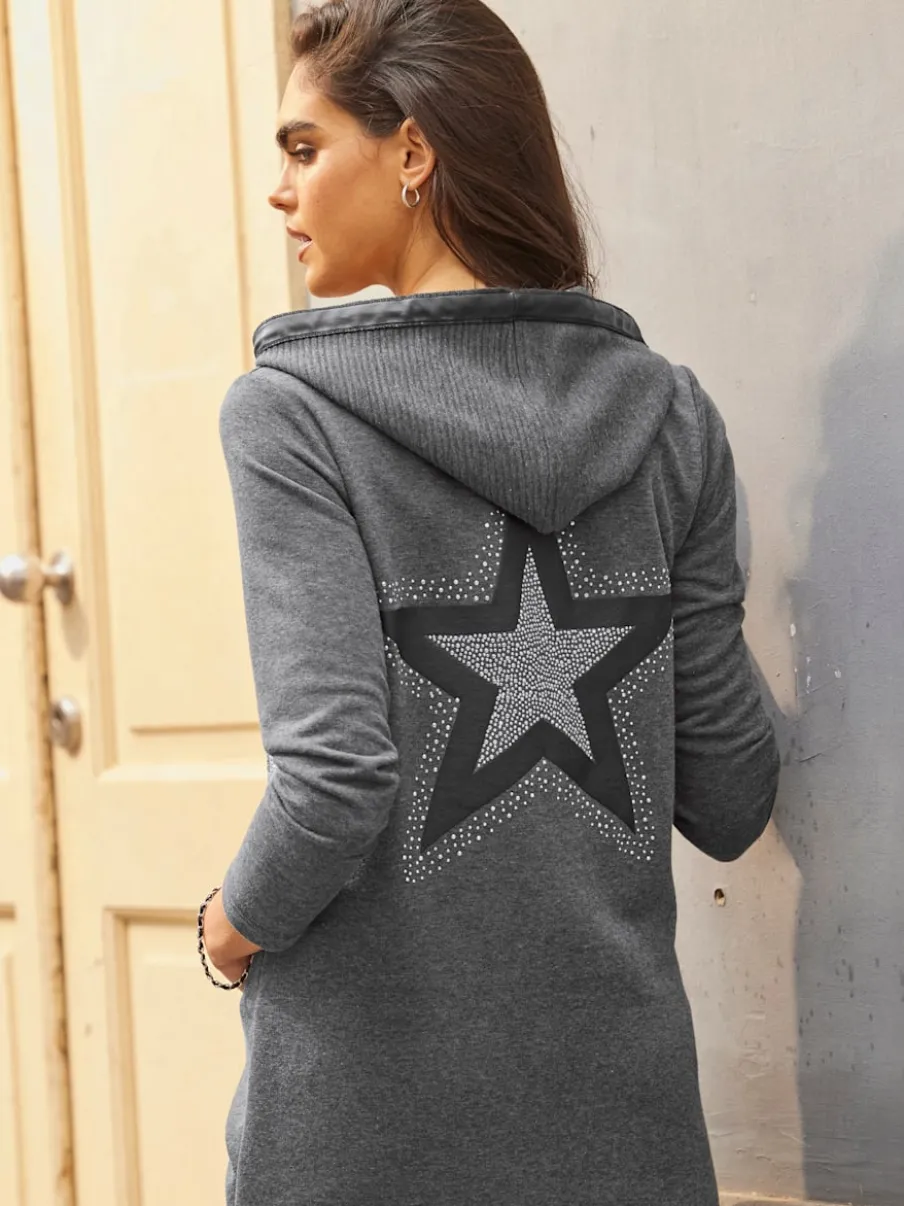Veste légère avec étoiles et pierres brillantes fantaisie