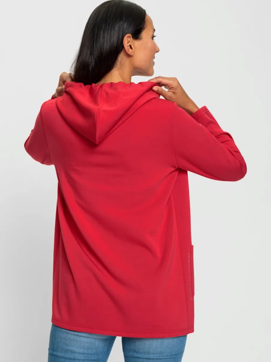 Veste légère à capuche avec poches fantaisie brillantes