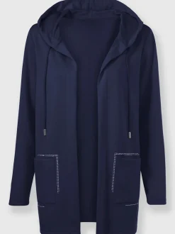 Veste légère à capuche avec poches fantaisie brillantes
