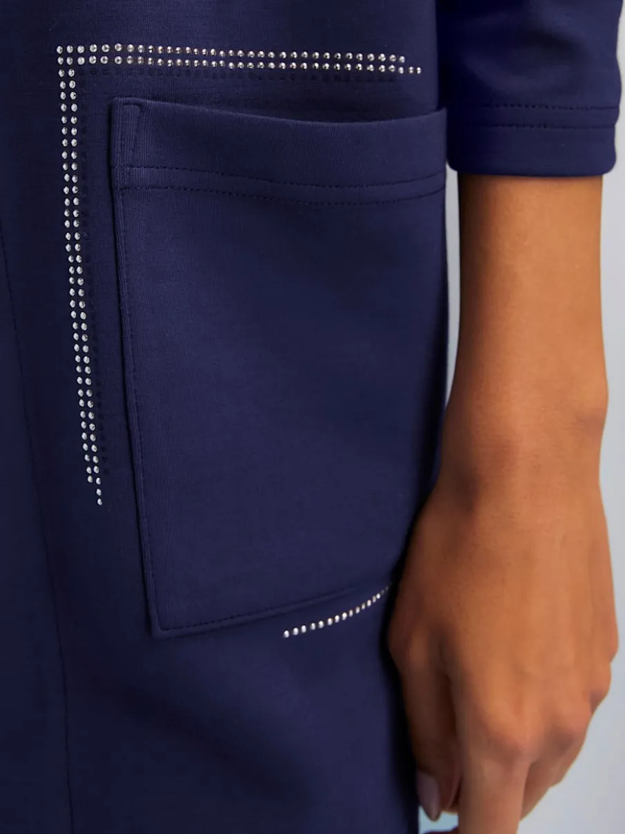 Veste légère à capuche avec poches fantaisie brillantes