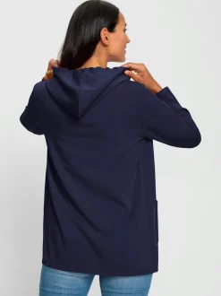 Veste légère à capuche avec poches fantaisie brillantes