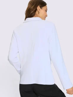 Veste légère à col châle avec fermeture à bouton
