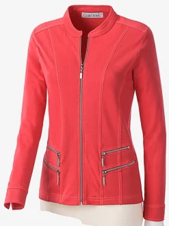 Veste légère à col montant avec poches zippées
