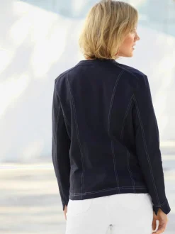 Veste légère à col montant avec poches zippées