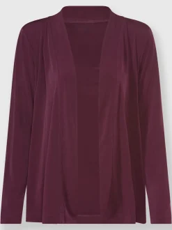 Veste légère à coupe ouverte avec bords arrondis et fluidité