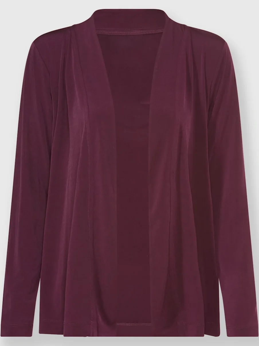 Veste légère à coupe ouverte avec bords arrondis et fluidité