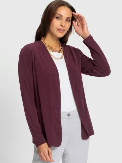 Veste légère à coupe ouverte avec bords arrondis et fluidité