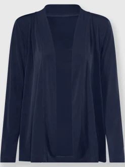 Veste légère à coupe ouverte avec bords arrondis et fluidité