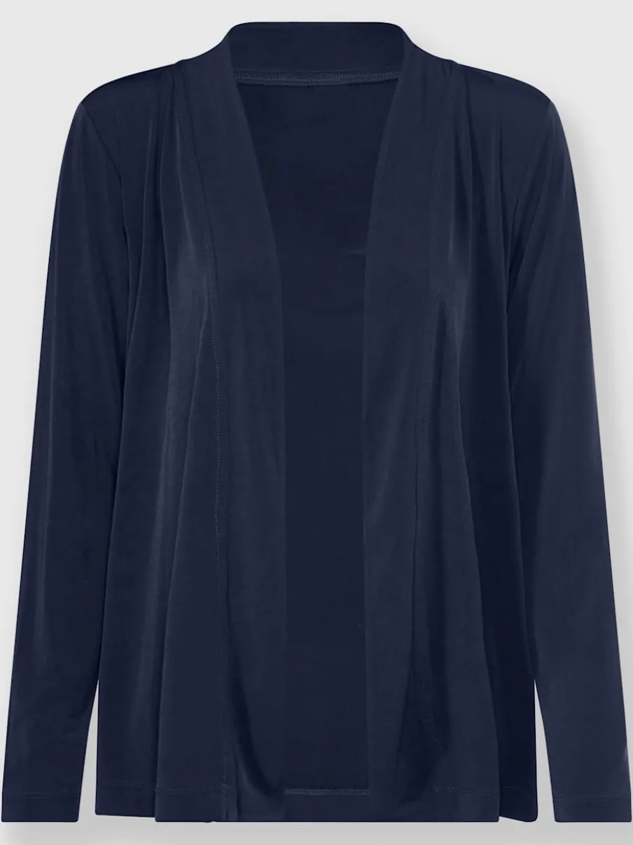 Veste légère à coupe ouverte avec bords arrondis et fluidité