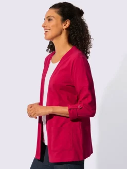 Veste légère en coton avec manches longues transformables et poches plaquées