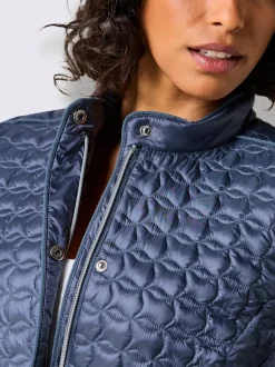 Veste légère en duvet avec col montant et manches longues