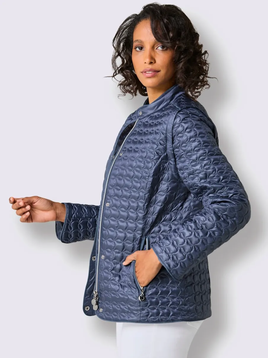 Veste légère en duvet avec col montant et manches longues