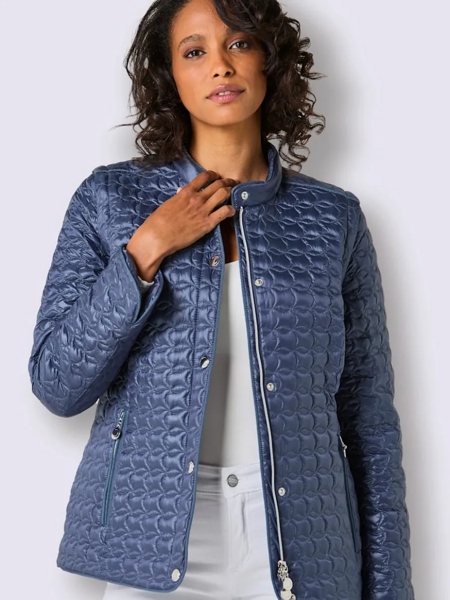 Veste légère en duvet avec col montant et manches longues