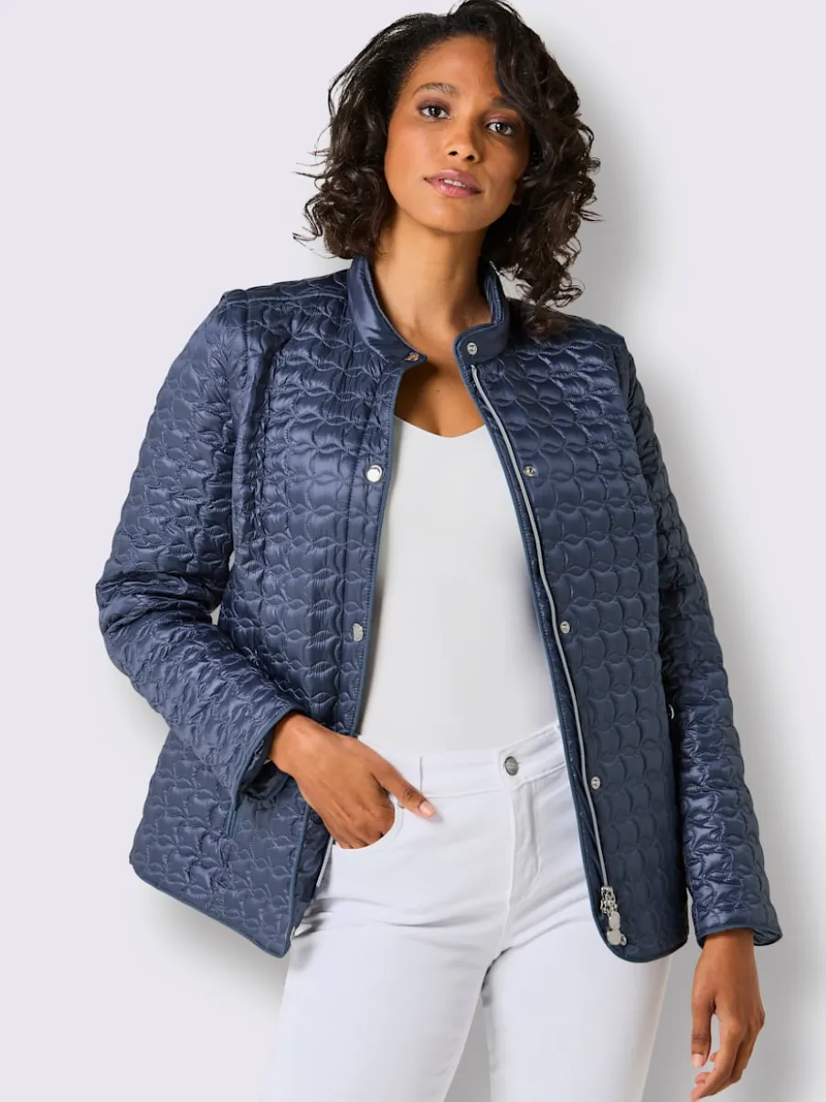 Veste légère en duvet avec col montant et manches longues