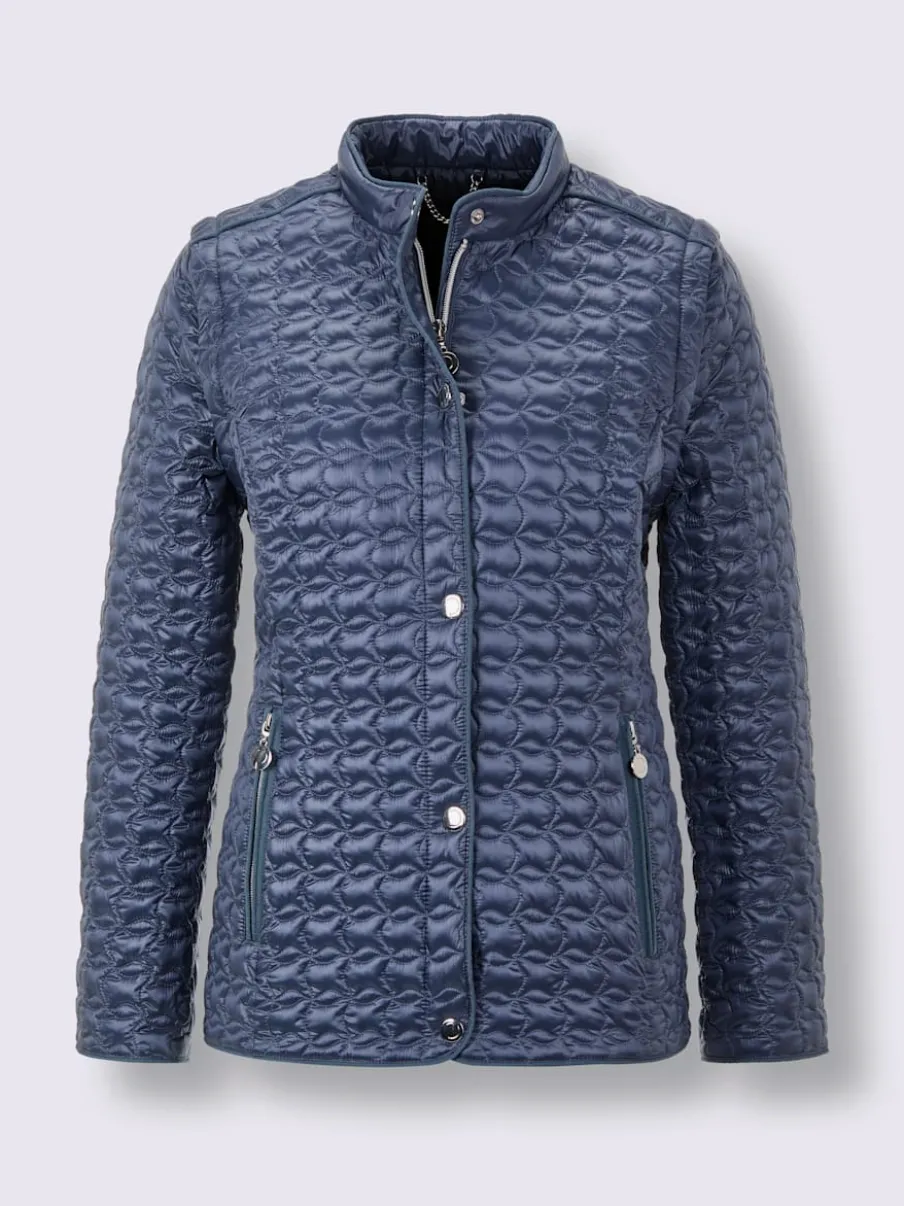 Veste légère en duvet avec col montant et manches longues