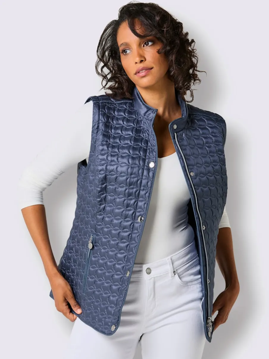 Veste légère en duvet avec col montant et manches longues