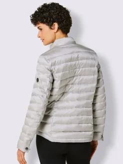 Veste légère en duvet avec col montant et poches