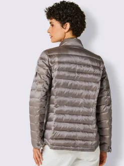 Veste légère en duvet avec col montant et poches