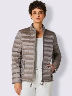 Veste légère en duvet avec col montant et poches