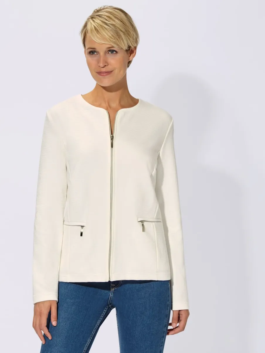 Veste légère en jersey avec finitions soignées et poches.